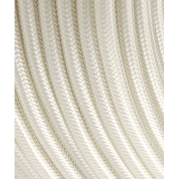 Câbles textiles ronds 3x0.75 mm² Fil Électrique Tissu Ivoire Satin 3x0,75mm² - Câble Électrique Textile de Qualité