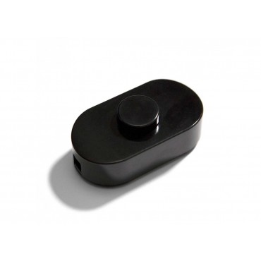 Fiches et interrupteurs - Interrupteur à pied noir unipolaire - design Castiglioni
