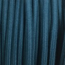 Fil électrique tissu câble rond 2x0.75 mm² Fil Électrique Lin Bleu Canard 2x0,75mm² - Câble Électrique Textile de Qualité