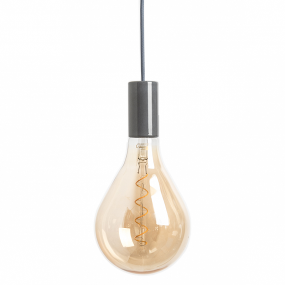 Douille Lampe E27 Porcelaine - Douille E27 en céramique grise : une création vintage pour votre lampe suspension