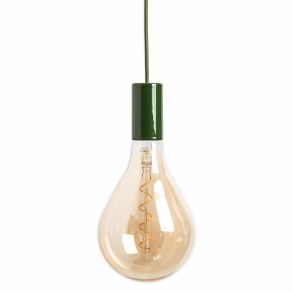 Douille Lampe E27 Porcelaine - Douille E27 en céramique verte pour lampe suspension