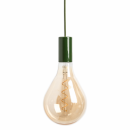 Douilles en porcelaine - Douille E27 en céramique verte : une création vintage pour votre lampe suspension