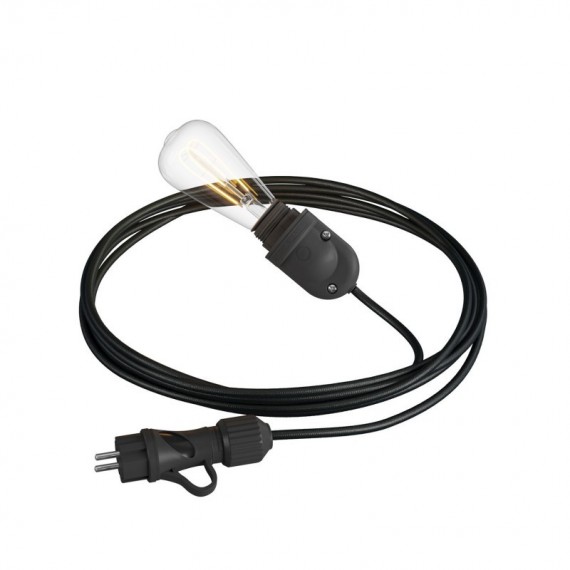 Lampe Baladeuse - Baladeuse de jardin étanche - IP65 - Câble noir 5m - avec anneau