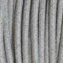 Fil électrique tissu - câble rond 3x0.75 mm² Câble Textile Lin Beige chiné Blanc 3 fils