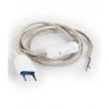 Câbles pré-montés - Câble Électrique Couleur Lin Clair | Prémonté avec Fiche et Interrupteur | Prêt à Installer