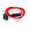 Câbles pré-montés - Câble Électrique Rouge | Prémonté avec Fiche et Interrupteur | Prêt à Installer