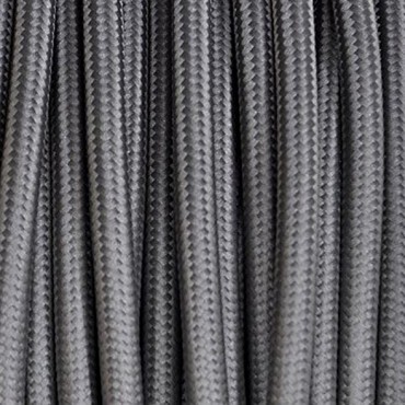 Fil électrique - câble électrique textile grande section Fil électrique tissu gris 3x1.5mm2