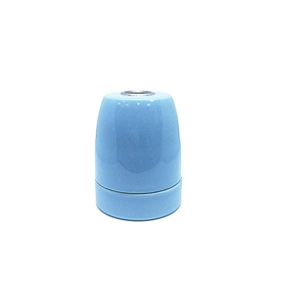 Douille Lampe E27 Porcelaine - Douille ampoule E27 en Porcelaine bleu azur