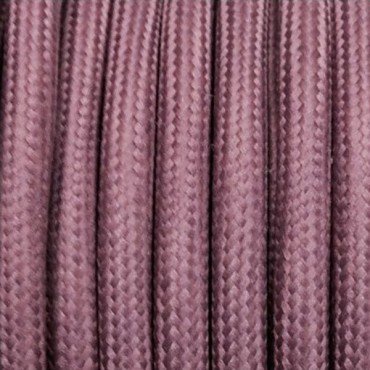 Fil électrique tissu câble rond 2x0.75 mm² Fil Électrique Tissu Rose 2x0,75mm² - Câble Électrique Textile de Qualité
