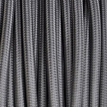 Fil électrique - câble électrique textile grande section Fil électrique tissu gris 3x1.5mm2