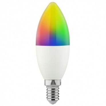 Ampoules - Ampoule Led connectée E14 470lm, 40 W (Eq. Inc.), variation blanc & couleur