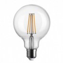 Ampoules LED Filament Verre Clair - Lampe LED Globe Ø95 mm – E27 – 8,5 W – 2700 K – 1055 lm – Filament décoratif