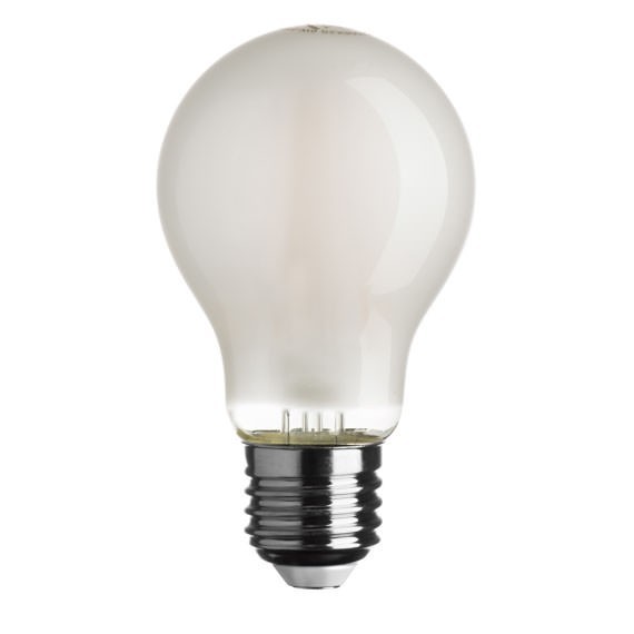 Ampoules - Ampoule led satinée E27 806lm, 60 W (Eq. Inc.), blanc chaud