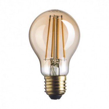 Ampoules - Ampoule led déco dorée 725lm, 55 W (Eq. Inc.), blanc chaud