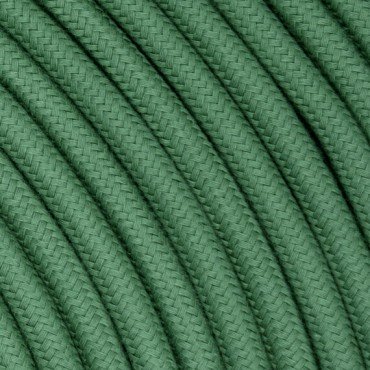 Fil électrique tissu câble rond 2x0.75 mm² Fil Électrique Tissu Vert Militaire 2x0,75mm² - Câble Électrique Textile de Qualité