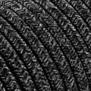 Fil électrique tissu câble rond 2x0.75 mm² Fil Électrique Lin Anthracite 2x0,75mm² - Câble Électrique Textile de Qualité