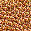 Fil électrique tissu câble rond 2x0.75 mm² Fil Électrique Tissu Pixel Orange 2x0,75mm² - Câble Électrique Textile de Qualité