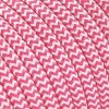 Fil électrique tissu câble rond 2x0.75 mm² Fil Électrique Tissu Rose et Blanc 2x0,75mm² - Câble Électrique Textile de Qualité