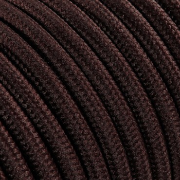 Fil électrique tissu câble rond 2x0.75 mm² Câble Textile BRUN - 2x0.75 mm²