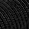 Fil électrique tissu câble rond 2x0.75 mm² Fil Électrique Tissu Noir 2x0,75mm² - Câble Électrique Textile de Qualité