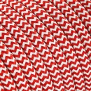 Fil électrique tissu câble rond 2x0.75 mm² Fil Électrique Tissu Rouge et Blanc 2x0,75mm² - Câble Électrique Textile de Qualité
