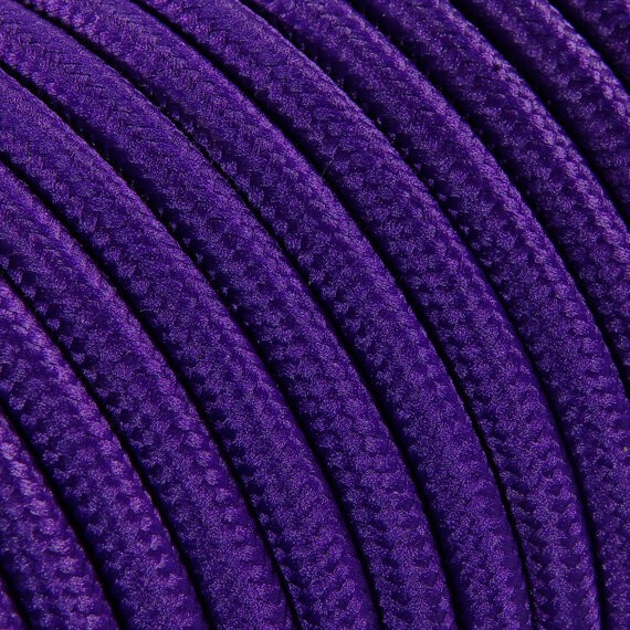Fil électrique tissu câble rond 2x0.75 mm² Fil Électrique Tissu Violet 2x0,75mm² - Câble Électrique Textile de Qualité