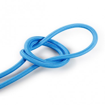 Fil électrique tissu câble rond 2x0.75 mm² Fil Électrique Bleu - 2x0.75mm²