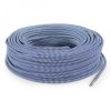 Fil électrique tissu câble rond 2x0.75 mm² Fil Électrique Tissu Bleu et Blanc 2x0,75mm² - Câble Électrique Textile de Qualité