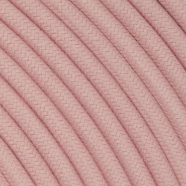 Fil électrique tissu câble rond 2x0.75 mm² Fil Électrique Tissu Rose Antique 2x0,75mm² - Câble Électrique Textile de Qualité
