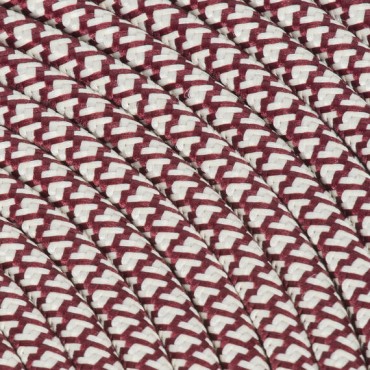 Fil électrique tissu câble rond 2x0.75 mm² Câble Textile Blanc et Bordeaux - 2x0.75mm²