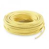 Fil électrique tissu câble rond 2x0.75 mm² Fil Électrique Tissu Blanc et Jaune 2x0,75mm² - Câble Électrique Textile de Qualité