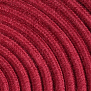 Fil électrique tissu câble rond 2x0.75 mm² Fil Électrique Tissu Rouge Cerise 2x0,75mm² - Câble Électrique Textile de Qualité