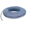 Fil électrique tissu câble rond 2x0.75 mm² Fil Électrique Tissu Bleu Bleuet 2x0,75mm² - Câble Électrique Textile de Qualité