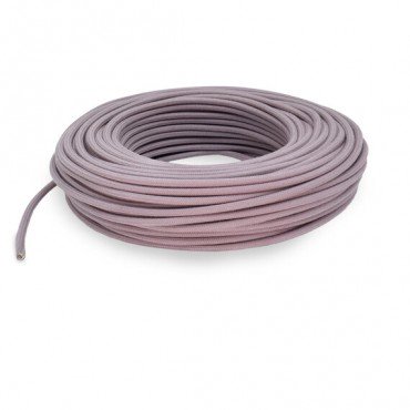 Fil électrique tissu câble rond 2x0.75 mm² Fil Électrique Tissu Lavande 2x0,75mm² - Câble Électrique Textile de Qualité