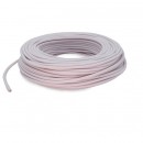 Fil électrique tissu câble rond 2x0.75 mm² Fil Électrique Tissu Rose Pâle 2x0,75mm² - Câble Électrique Textile de Qualité