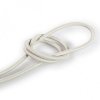 Fil électrique tissu câble rond 2x0.75 mm² Fil Électrique Tissu Blanc Cassé 2x0,75mm² - Câble Électrique Textile de Qualité