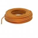 Fil électrique tissu câble rond 2x0.75 mm² Fil Électrique Tissu Caramel 2x0,75mm² - Câble Électrique Textile de Qualité