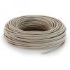 Fil électrique tissu câble rond 2x0.75 mm² Fil Électrique Tissu Beige Sable 2x0,75mm² - Câble Électrique Textile de Qualité