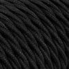 Fil électrique tissu torsadé 2x0.75 mm² Câble Textile Torsadé Lin Noir 2x0.75mm² - Fil Electrique Tissu