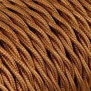 Câbles textiles torsadés 2x0.75 mm² Câble Textile Torsadé Cognac 2x0.75mm² - Fil Electrique Tissu