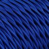 Fil électrique tissu torsadé 2x0.75 mm² Câble Textile Torsadé Bleu Italien 2x0.75mm² - Fil Electrique Tissu