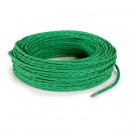 Fil électrique tissu torsadé 2x0.75 mm² Câble Textile Torsadé Vert 2x0.75mm² - Fil Electrique Tissu