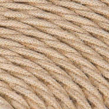 Fil électrique tissu torsadé 2x0.75 mm² Câble Textile Torsadé Toile de Jute 2x0.75mm² - Fil Electrique Tissu
