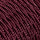 Câbles textiles torsadés 2x0.75 mm² Câble Textile Torsadé Bordeaux 2x0.75mm² - Fil Electrique Tissu