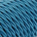 Fil électrique tissu torsadé 2x0.75 mm² Câble Textile Torsadé Turquoise 2x0.75mm² - Fil Electrique Tissu