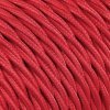 Fil électrique tissu torsadé 3x0.75 mm² Câble Electrique Rouge en Textile Torsadé 3x0.75mm² - Fil Electrique Tissu
