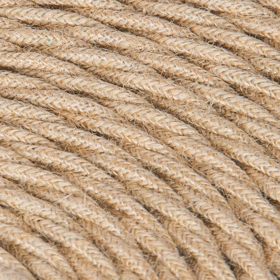Fil électrique tissu torsadé 3x0.75 mm² Câble Electrique en Toile de Jute Torsadé 3x0.75mm2 - Fil Electrique Tissu