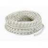Fil électrique tissu torsadé 3x0.75 mm² Câble Electrique Ivoire en Textile Torsadé 3x0.75mm2 - Fil Electrique Tissu