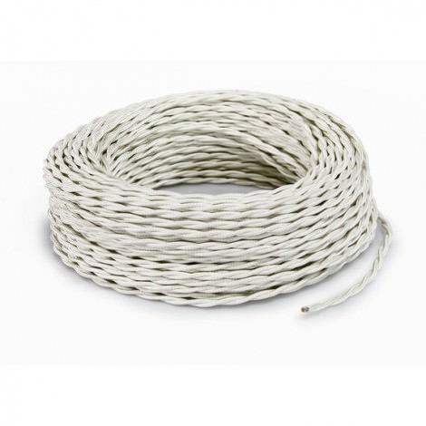 Câble électrique Torsadé Jaune Moutarde - Section 3x0.75 Mm², Longueur 5 Mètres