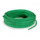 Fil électrique tissu torsadé 3x0.75 mm² Câble Electrique Vert en Textile Torsadé 3x0.75mm² - Fil Electrique Tissu